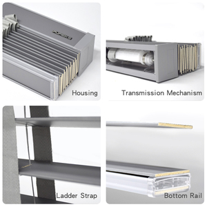Factory Wholesale 2 Inch Motorized <strong>Blinds</strong> Wood <strong>Venetian</strong> <strong>Blinds</strong> Electric Motor Horizontal Pattern Built-in Installation - Product Image 3