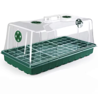 Plateau de germination de graines de légumes en plastique PE/PS durable 1020 plateaux de pépinière avec couvercle en dôme pour la plantation de semences et la croissance des semis