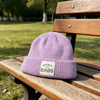 Berretto Lavorato a Maglia con Etichetta Tessuta Personalizzata, Cappello Invernale Unisex in Acrilico, Berretti Invernali Lavorati a Maglia con Logo Personalizzato
