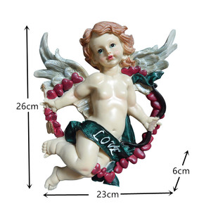 Decorazione appesa a parete in resina con corona d'<span class=keywords><strong>angelo</strong></span> - Product Image 2