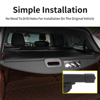 Vente chaude pour Honda C-RV 2007-2011 cloison de voiture rétractable de luxe épaissie noir tige en Fiber de carbone coffre couverture de cargaison toile