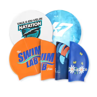 Chapeaux de natation de compétition avec logo personnalisé 100% casquettes en silicone pour piscine bonnets de bain pour adultes à haute élasticité