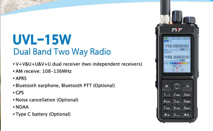 Uvl TYT 15W Long Range Tactical Walkie Talkie, 15KM Range, GPS Function ...