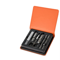 Kit de manucure et pédicure professionnel portable JM, ensemble de soin des ongles en acier inoxydable, coupe-ongles, lime à ongles, étui de voyage durable