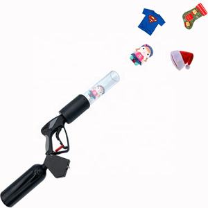 DELIFX Crazy Atmosphere Opération facile Tirer sur le T-Shirt Pistolet Pression d'air à main PVC Tee Shirt Lanceur pour petit spectacle - Product Image 1