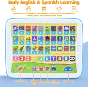 Juguetes de Aprendizaje Bilingües <span class=keywords><strong>Español</strong></span> e Inglés para Niños Pequeños, Tableta de Aprendizaje Interactiva para Niños - Product Image 3