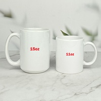 Mug à Café Blanc en Céramique de 11 oz Personnalisable par Sublimation