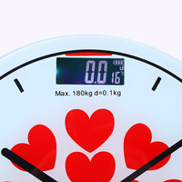 Báscula Digital de Salud de 180 kg/396 lb, Báscula de Baño de Metal de Cuatro Puntos con Batería, Función de Medición de Salud y Peso