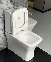 Ensemble WC moderne en céramique deux pièces MFZ-55-1, cuvette à poser au sol, siphon en P, double chasse, certifié CE, pour salle de bain