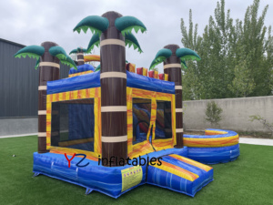 Château gonflable commercial à thème de dessin animé, château bleu en PVC, maison de rebond avec souffleur, parc pour enfants, chiens et famille, vente chaude - Product Image 3