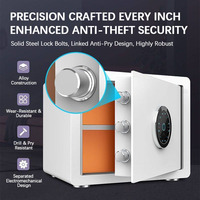 XBT XBT-H05 Smart WiFi Safe mit Fingerabdruckschloss, Diebstahlsicherer Stahltresor mit Alarmfunktion für den Innen- und Außenbereich zur Aufbewahrung von Wertsachen