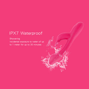 Vibratore del coniglio del clitoride del punto g del silicone viola del caricatore usb elettrico delle donne - Product Image 6