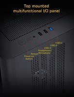 Boîtier PC Gaming DIY LOVINGCOOL A100 ATX avec Refroidissement Liquide 360mm, GPU 400mm, 7 Emplacements USB 3.0, Verre Trempé, Service de Marque, Prêt d'Échantillon