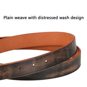 أصلي كلاسيكي مضطجع للرجال ، مشبك معدني قديم جلد البقر الحقيقي ، إكسسوار جينز غير رسمي - Product Image 4