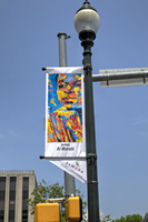 Bannière Double Face pour Pôle de Rue, Panneau de Drapeau, Publicité, Drapeaux et Bannières Rectangle à Accrocher