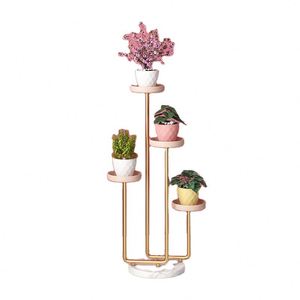 Leichte Luxus Eisen Kunst Blumen regal mehr schicht ige Innen Wohnzimmer nordische hängende Orchidee Blumentopf Rack für Balkon - Product Image 3