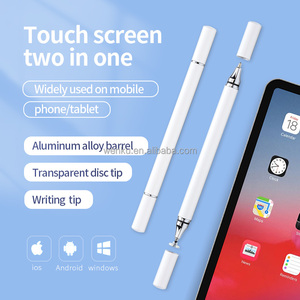 2 em 1 Hot Selling disco dicas Marca Stylus <span class=keywords><strong>Pen</strong></span> Disco ponta barato promocional toque caneta esferográfica com logotipo para o telefone móvel - Product Image 2
