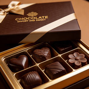 Boîte à bonbons du Ramadan personnalisée de luxe vide avec estampage à chaud en feuille d'or, surface en velours avec nœud en ruban et insert en plastique - Product Image 2