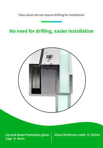 Support de <span class=keywords><strong>serrure</strong></span> magnétique pour porte en verre sans cadre supérieure et inférieure pour modèle en alliage d'aluminium 280KG <span class=keywords><strong>Serrure</strong></span> électromagnétique Support d'accès - Product Image 4