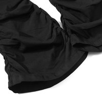 Pantalon décontracté micro-évasé pour homme, style hippie tendance et original, taille mi-haute, en cuir PU épais avec patchwork