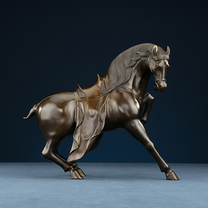 Figura de Caballo General de Latón de Copper World, Hecha a Mano, Decoración para el Hogar u Oficina, Regalo - Product Image 1