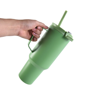 Bouteille d'eau de sport isolée de 40 <span class=keywords><strong>oz</strong></span>, gobelet à double paroi en acier inoxydable, tasse de voyage de 40 <span class=keywords><strong>oz</strong></span>, poignée anti-fuite, aspirateur réutilisable pour adultes - Product Image 6