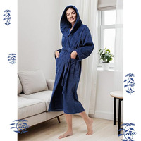 Soft Unisex Custom Logo Hotel Bathrobe Extra Large Terry Bathrobe Breathable 100% Cotton Bathrobe Hotel Women Poly Bag Man