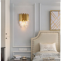 JYLIGHTING Lampe murale d'intérieur à LED en cristal nordique moderne design de villa de luxe pour salon chambre à coucher hôtel chevet décoratif