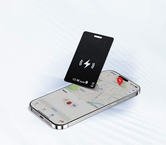 Ultra-Thin for Apple MFi Findmy Wallet Tracker Finder Card Low Power Location Tagging Card