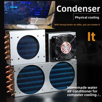 Tube échangeur de chaleur pour condenseur de congélateur et réfrigérateur, pièces de réfrigération, petit radiateur, refroidi à l'eau, refroidi à l'air, ventilateur universel