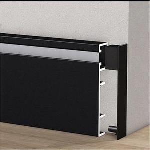 Rodapié LED de Aleación de Aluminio Moderno de Alta Calidad con Acabado Cromado/Mate/Cepillado, Alturas de 50mm/60mm/80mm para Apartamentos - Product Image 5