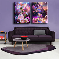 Ever Moment Diamond Painting 1 Kit de perles de cristal ajoutees, motif floral, perles carrées en résine, décoration faite à la main, broderie diamant ASF2766