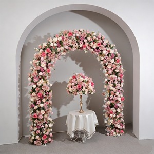 Arche <span class=keywords><strong>de</strong></span> fleurs roses tendance <span class=keywords><strong>de</strong></span> 8 pieds pour la décoration <span class=keywords><strong>de</strong></span> mariage et <span class=keywords><strong>de</strong></span> fête, décoration <span class=keywords><strong>de</strong></span> fête en métal, fleurs en soie <span class=keywords><strong>de</strong></span> haute qualité - Product Image 2