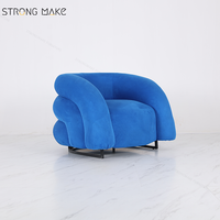 Vente chaude Moderne Fauteuil Rembourré Fauteuil De Salon De Luxe Relaxant Canapé Simple Accent Fauteuils Pour Le Salon