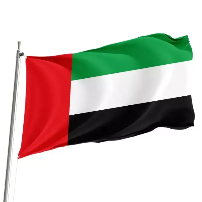 Kualitas tinggi 3X5 kaki 100% poliester bendera hari nasional UEA bendera Uni Emirat Arab bendera UEA