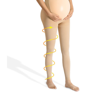 Collants <span class=keywords><strong>de</strong></span> grossesse taille haute en spandex et nylon tricotés à motif uni, <span class=keywords><strong>bas</strong></span> <span class=keywords><strong>de</strong></span> compression <span class=keywords><strong>pour</strong></span> femmes enceintes - Product Image 3