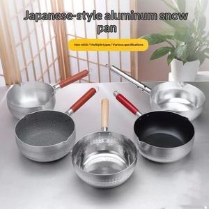 Durable Aluminum Alloy Soup Pot Japanese Style Saucepan <b>with</b> Wooden Handle Kitchen Cooking Pot Wholesale Manufacturer - Product Image 1