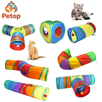 Túnel para Gatos Plegable Petop con Sonido de Papel Arrugado y Ventana de Mirilla, Túnel para Gatos para Ejercicio de Gatitos en Interiores