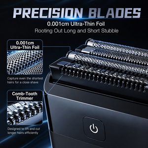 DOODA Rasoio Elettrico Professionale IPX7 Impermeabile Portatile con 4 Testine per <span class=keywords><strong>Barba</strong></span> e Viso - Product Image 3