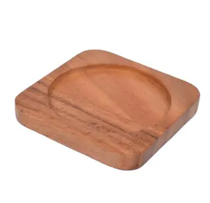 Acacia Wood Coasters Set Natural Wooden Drink Coasters Set Protects Surfaces from Stains