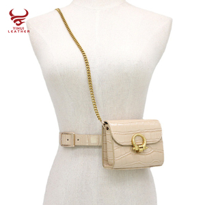 Cinturón de moda Ins, gran oferta, bolso de mujer, Cinturón desmontable, Mini Cadena de cuero, riñonera - Product Image 5