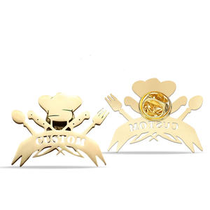 Pins de Solapa de Recuerdo de Restaurante, Insignias Metálicas Personalizadas, Gorro de Chef de Cocina Culinaria, Coleccionables de Esmalte de Marca, Regalos para Clientes - Product Image 2