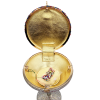 Sac de soirée en forme de coupe de vin en cristal, pochette de soirée en forme de verre à martini avec strass arc-en-ciel et chaîne d'épaule, vente en gros