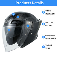 Casque de Motocross à visage ouvert certifié ECE de haute qualité grand becquet matériau ABS fermeture à dégagement rapide personnalisable toutes les saisons