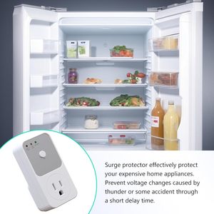 Protector de Sobretensión BSEED de 1800W, Enchufe Individual para Refrigerador, TV, PC, Electrodomésticos, Protección a Tierra, Indicadores Luminosos, 120V - Product Image 4