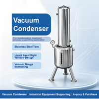 Condenseur sous vide avec réservoir en acier inoxydable pour la surveillance, personnalisable pour les industries de la distillation, de la condensation, de la chimie et alimentaire