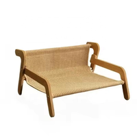 Meubles d'intérieur pour animaux de compagnie en bois au design populaire, hamac pour chat en bois, chaise longue, lit pour animaux de compagnie réglable