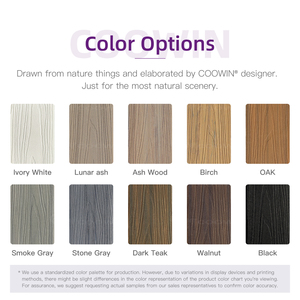 COOWINウッドプラスチック壁クラッドWPC屋外防水複合材ウッドプラスチック壁サイディングパネル - Product Image 4