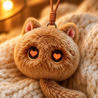 Porte-clés en peluche IA intelligent et interactif avec écran d'expression, chat vocal multilingue, breloque de sac mignonne, cadeau pour enfants