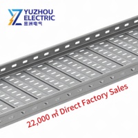 Plateau de câblage perforé ventilé en acier au carbone léger, haute résistance à la corrosion (zinc-aluminium-magnésium), capacité 180 kg